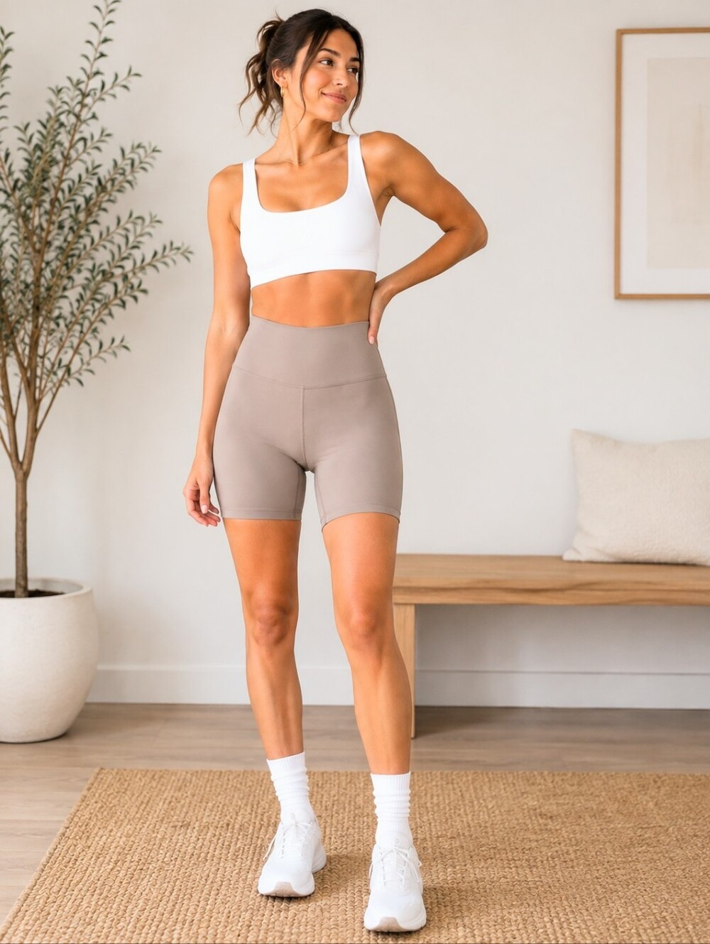 Aritzia TnAction Atmosphere Hi-Rise 3โ Bike Shorts M - Picture 2 of 8
